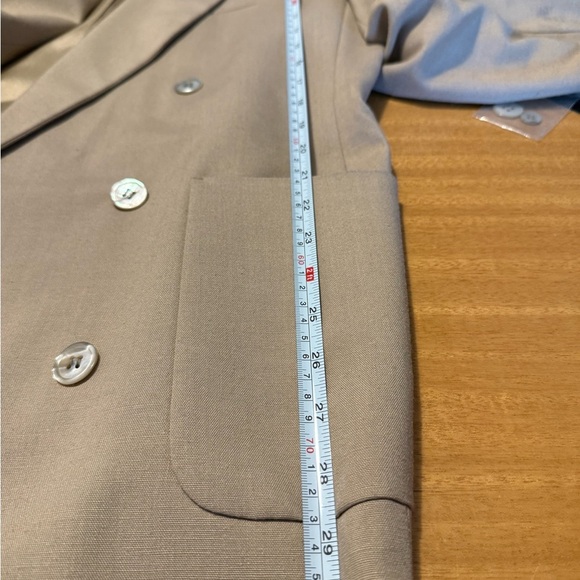 JH Collectibles NWT vintage style Tan Linen poly blend Blazer SZ 16 - Picture 4 of 9